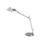 Lampe de table chromée design épuré hauteur ajustable bureau salon contemporain — Vue 10 | Atelier Norell