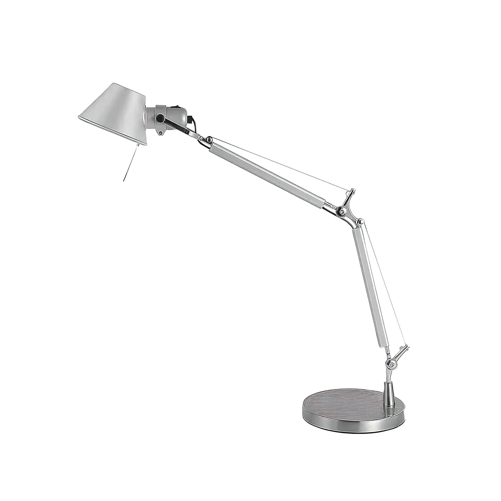 Lampe de table chromée design épuré hauteur ajustable bureau salon contemporain — Vue 10 | Atelier Norell