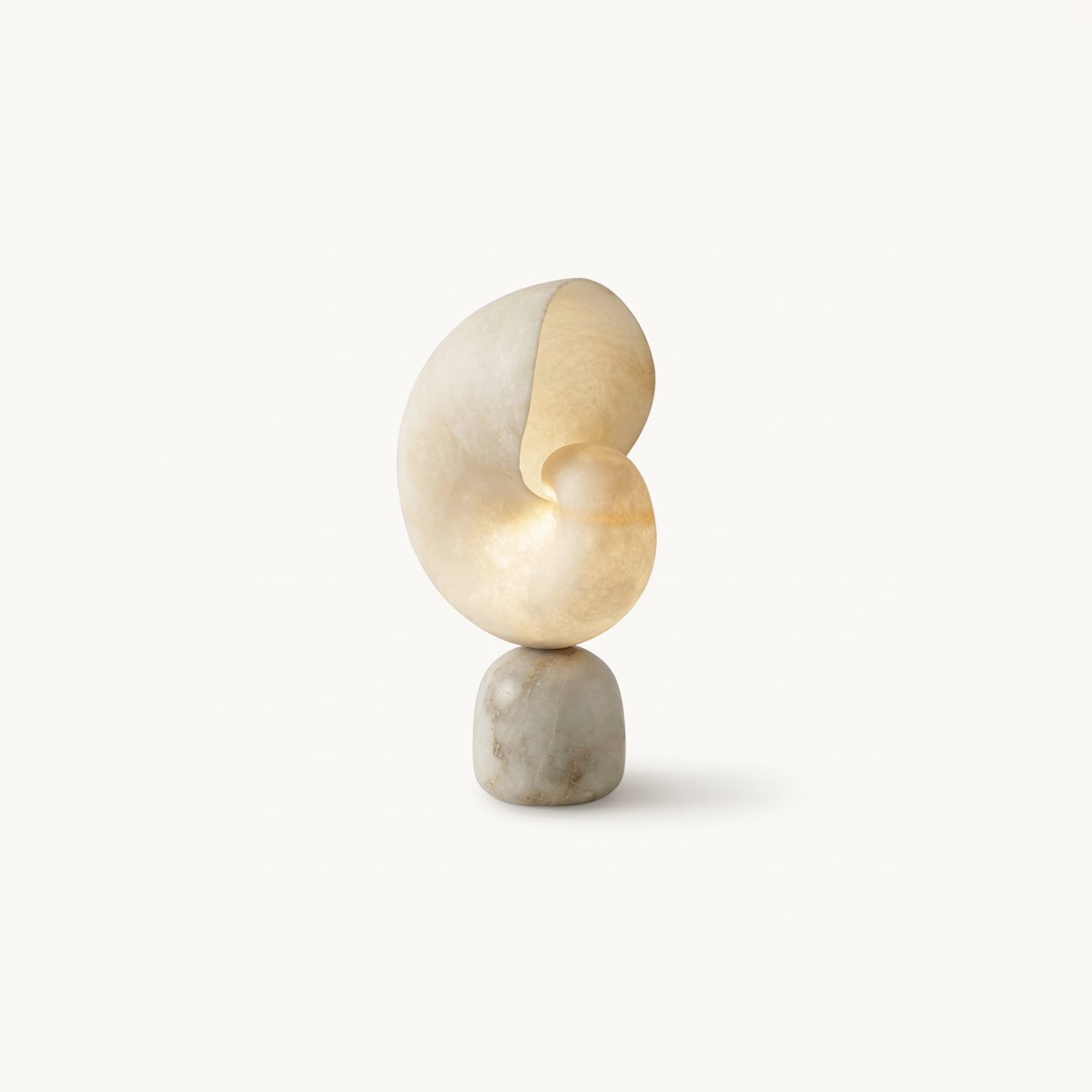 Lampe de table albâtre naturel rechargeable USB design luxe minéral salon chambre — Vue 1 | Atelier Norell