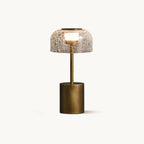 Lampe de table rechargeable verre craquelé bronze design vintage ambiance chaleureuse — Vue 1 | Atelier Norell