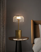 Lampe de table rechargeable verre craquelé bronze design vintage ambiance chaleureuse — Vue 9 | Atelier Norell