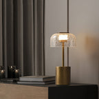Lampe de table rechargeable verre craquelé bronze design vintage ambiance chaleureuse — Vue 11 | Atelier Norell