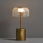 Lampe de table rechargeable verre craquelé bronze design vintage ambiance chaleureuse — Vue 7 | Atelier Norell