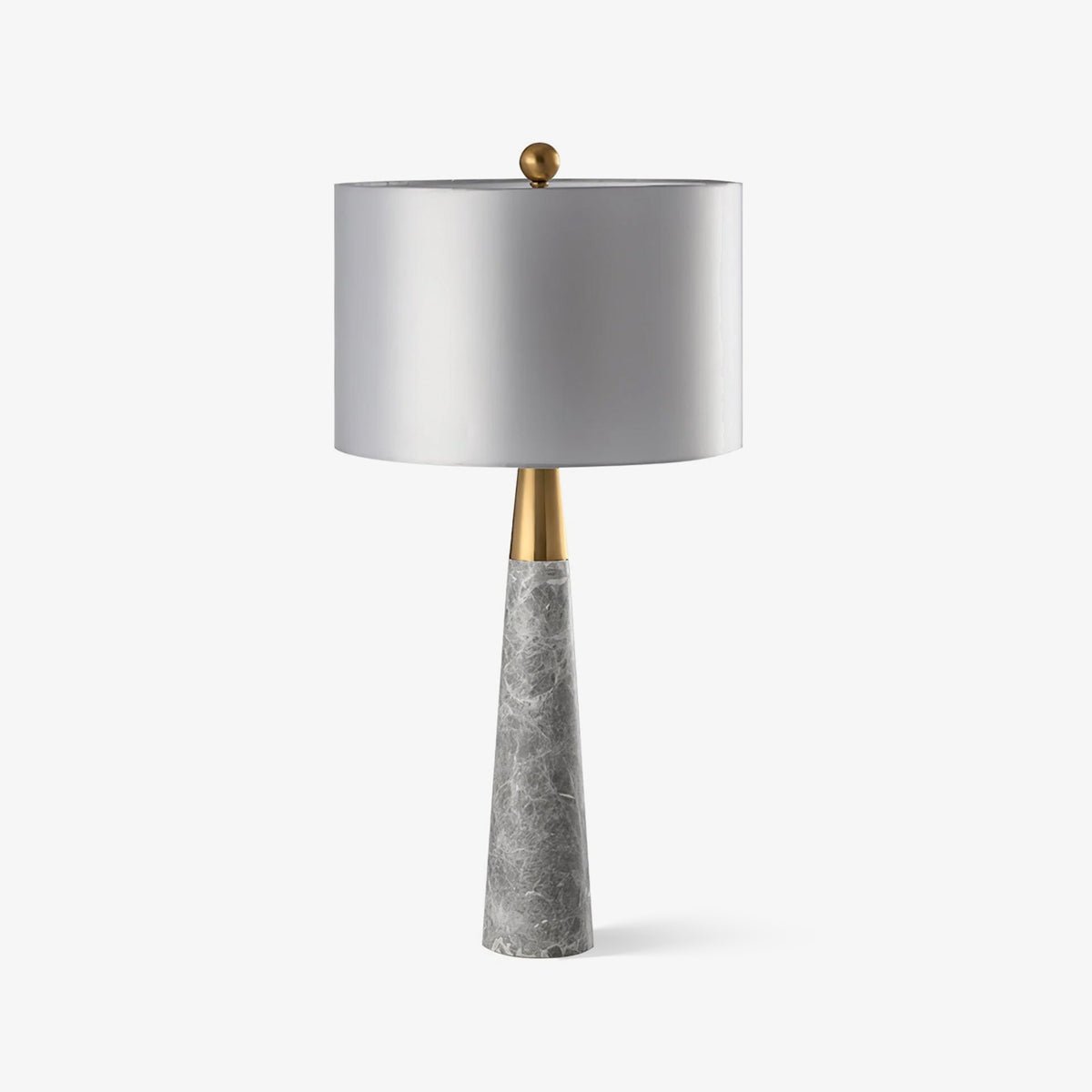 Lampe de table métal doré marbre tissu grand format — PALERMO | Atelier Norell