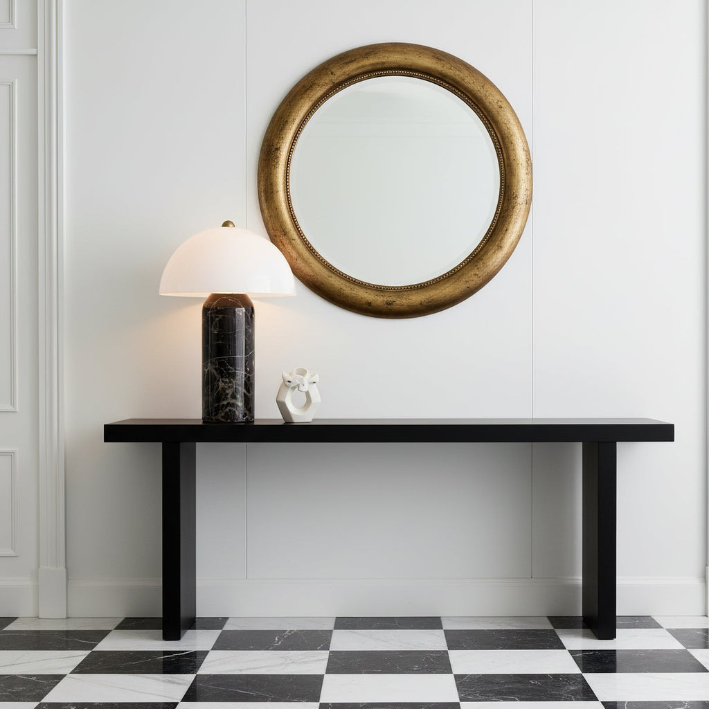 Lampe de table marbre et tissu design danois contemporain chevet salon élégant — Vue 4 | Atelier Norell