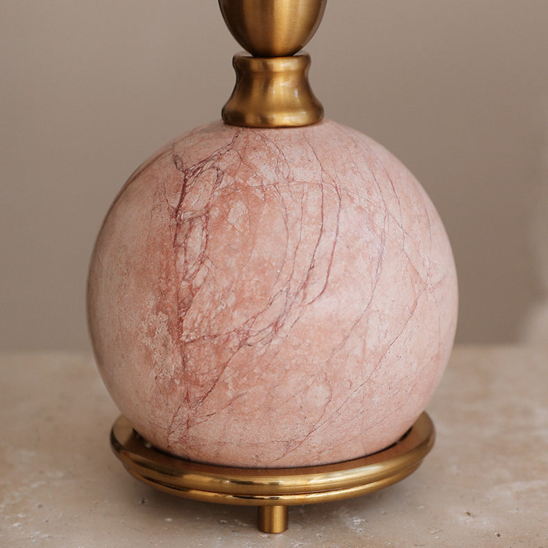 Lampe de table céramique rose et blanc design contemporain doux chambre salon chevet — Vue 13 | Atelier Norell