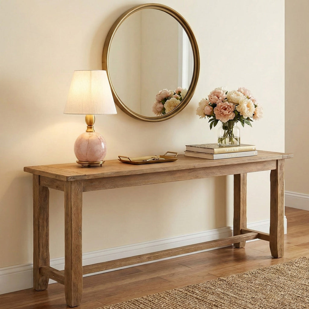 Lampe de table céramique rose et blanc design contemporain doux chambre salon chevet — Vue 1 | Atelier Norell