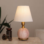 Lampe de table céramique rose et blanc design contemporain doux chambre salon chevet — Vue 11 | Atelier Norell