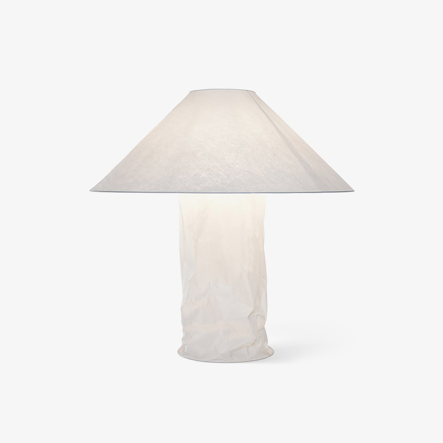 Lampe de table métal blanc papier Dupont épuré — CAPRI | Atelier Norell