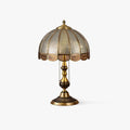 Lampe de table laiton doré et verre opaque design contemporain — VEGA | Atelier Norell