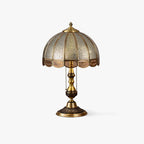 Lampe de table laiton doré et verre opaque design contemporain — VEGA | Atelier Norell