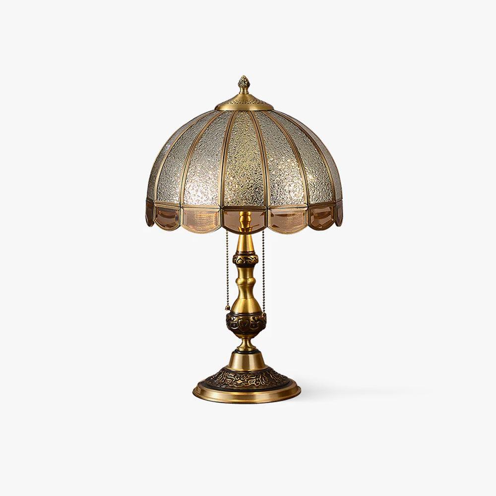 Lampe de table laiton doré et verre opaque design contemporain — VEGA | Atelier Norell