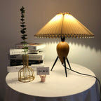 Lampe de table métal noir marron abat-jour design asiatique contemporain salon chambre — Vue 13 | Atelier Norell