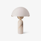 Lampe de table albâtre naturel et marbre doré design luxe — VERONA | Atelier Norell