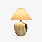 Lampe de table céramique terracotta organique salon chambre — LUNA | Atelier Norell