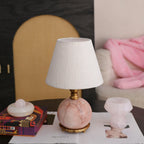 Lampe de table céramique rose et blanc design contemporain chambre salon chevet — Vue 4 | Atelier Norell