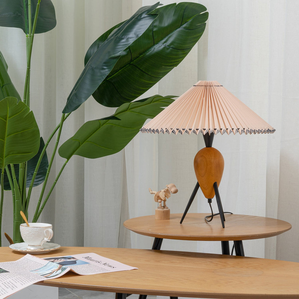 Lampe de table métal noir marron abat-jour design asiatique contemporain salon chambre — Vue 5 | Atelier Norell