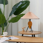 Lampe de table métal noir marron abat-jour design asiatique contemporain salon chambre — Vue 5 | Atelier Norell